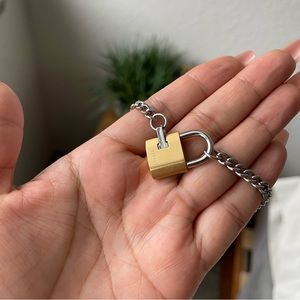 Vitaly Unisex Safeguard Stainless Steel Chain with Padlock 50cm